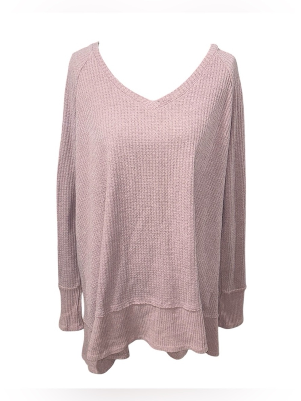 Philosophy Pink Waffle Knit Top